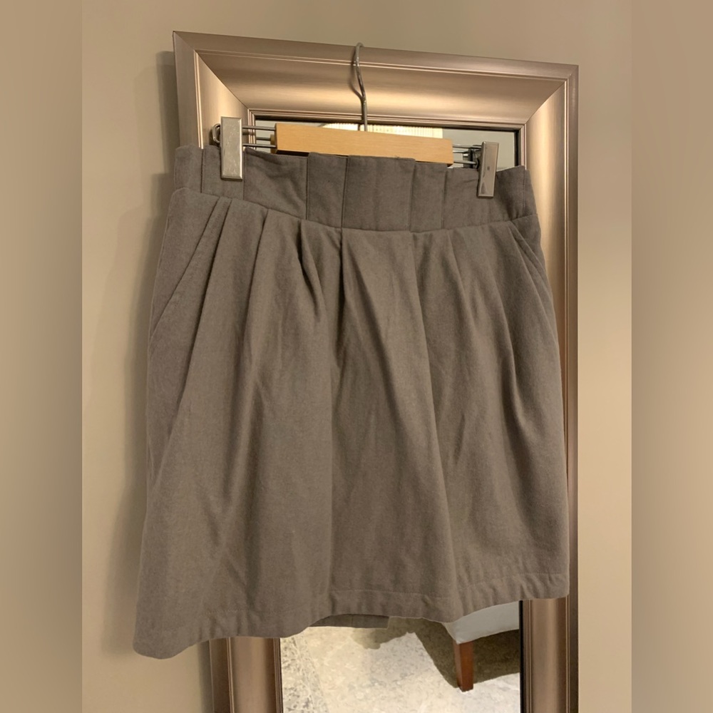 High waisted wool skirts with pockets